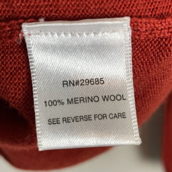 Vintage Pendleton Brick Red Merino Wool Button Up Cardigan Size M - Picture 3 of 4